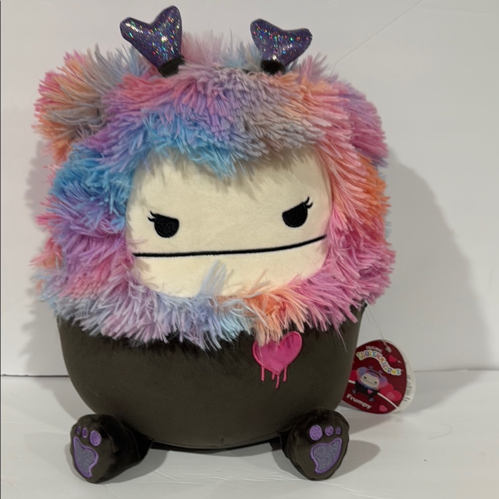 Frumpy Squishmallows #2624 5/14/2024 Colorful Plush Toy with Heart Design